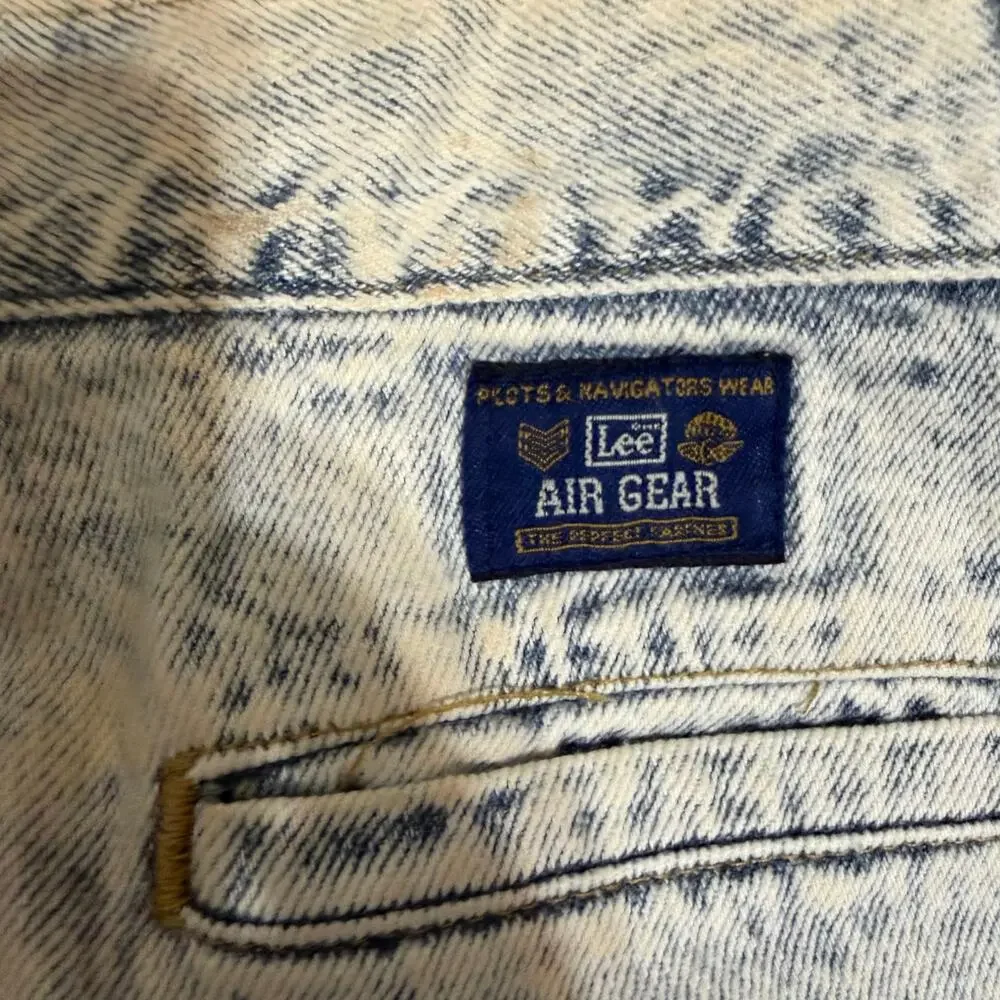 Vintage Lee Air Gear Jeans 30x34 Acid Wash Cargo Pleated 80s NWT Deadstock Rare